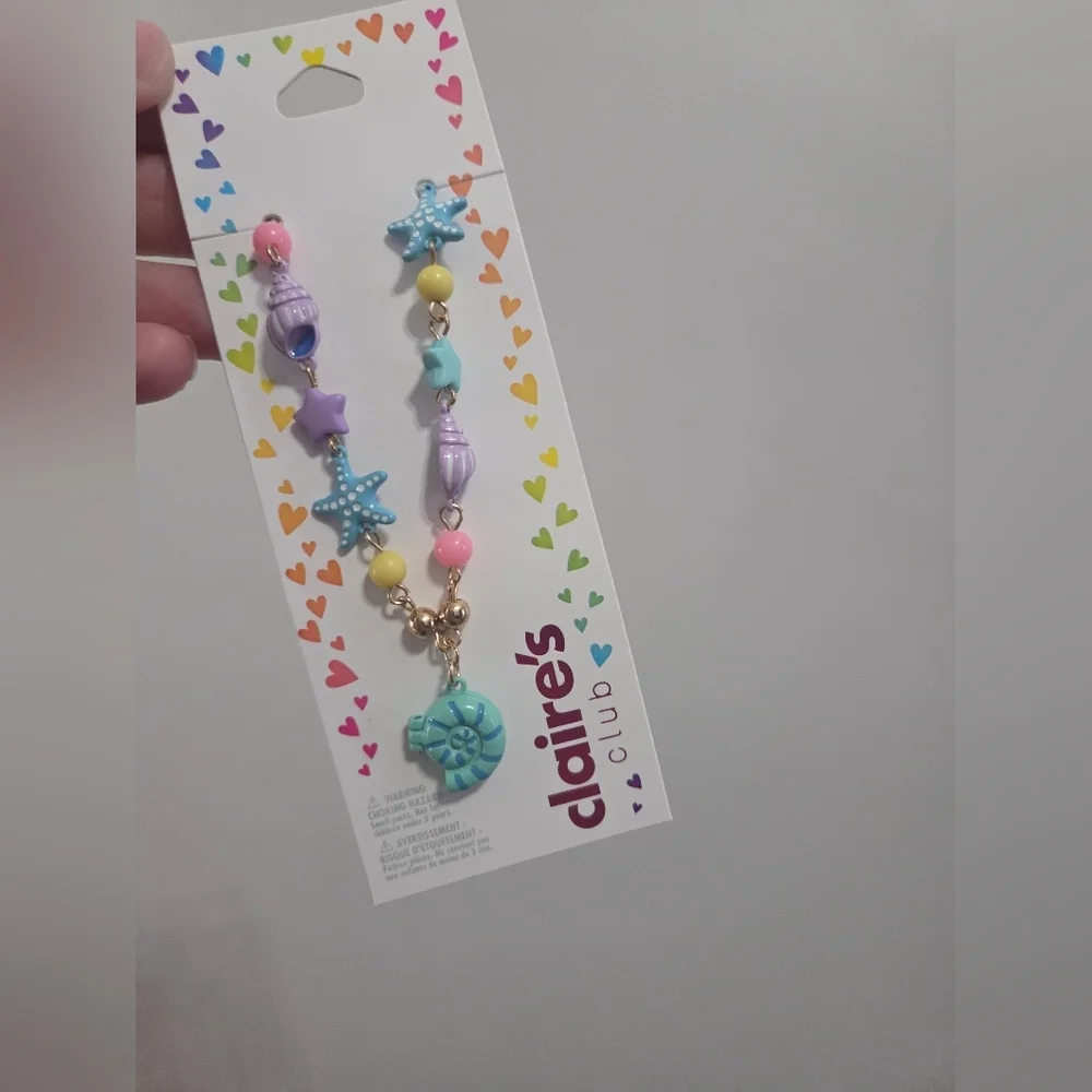 Claire's Girls Multicolor Shell Necklace NWT